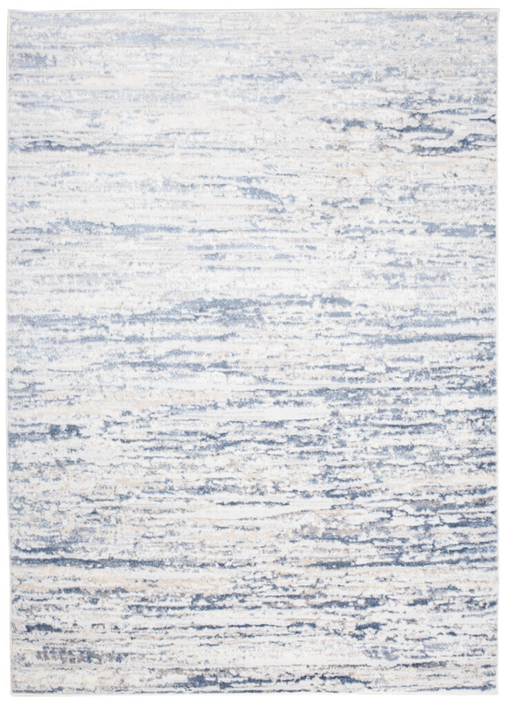 Alfombra Sky Azul Crema Moderno Rayas
