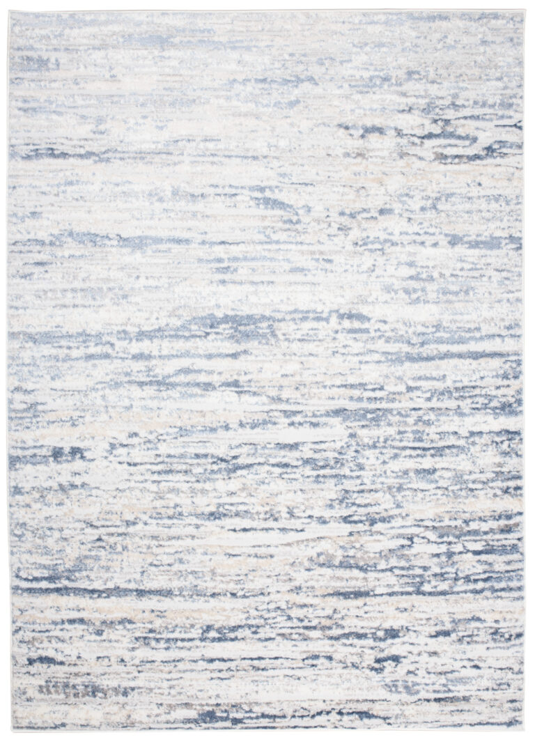 Alfombra Sky Azul Crema Moderno Rayas