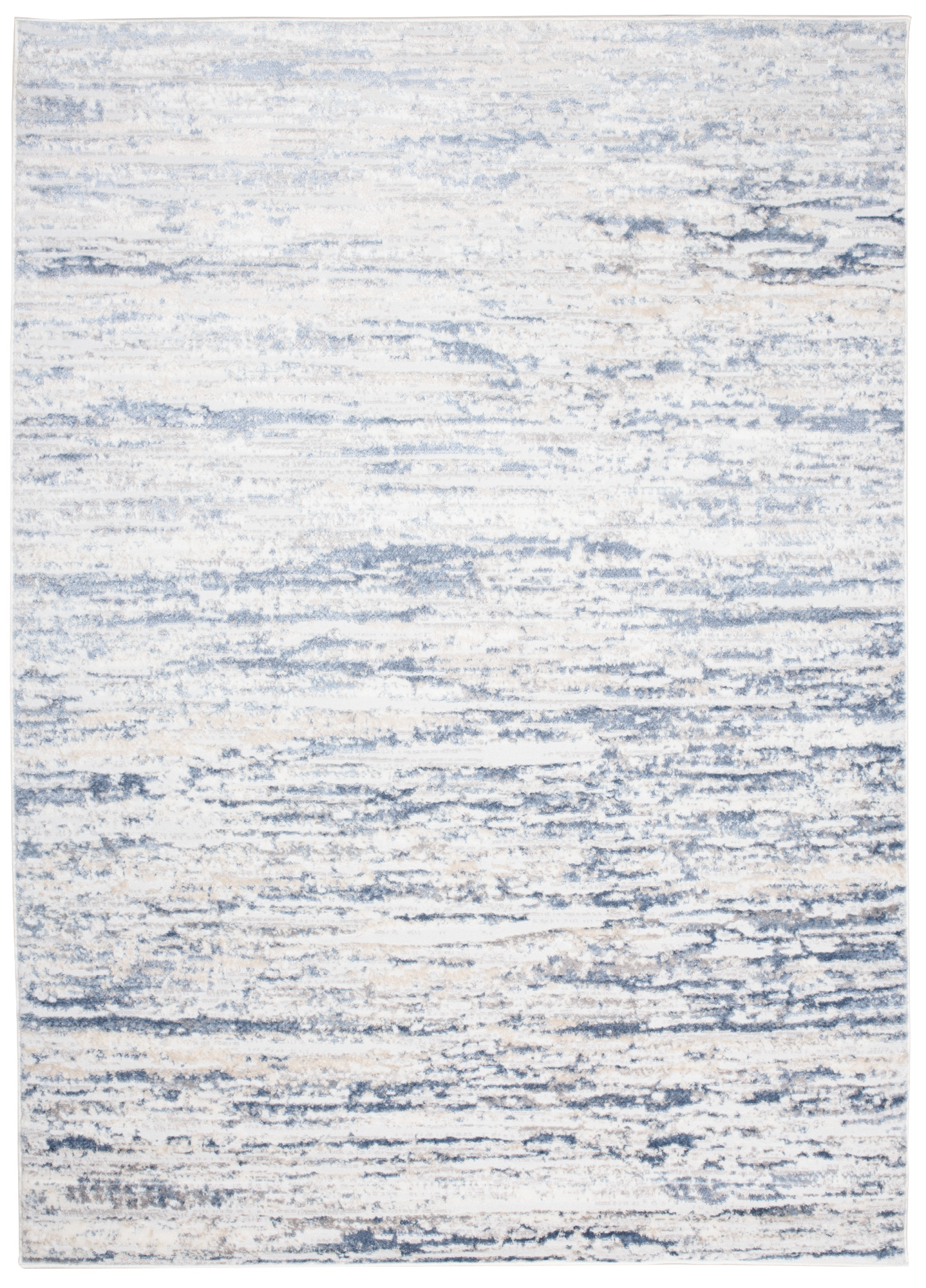 Alfombra Sky Azul Crema Moderno Rayas