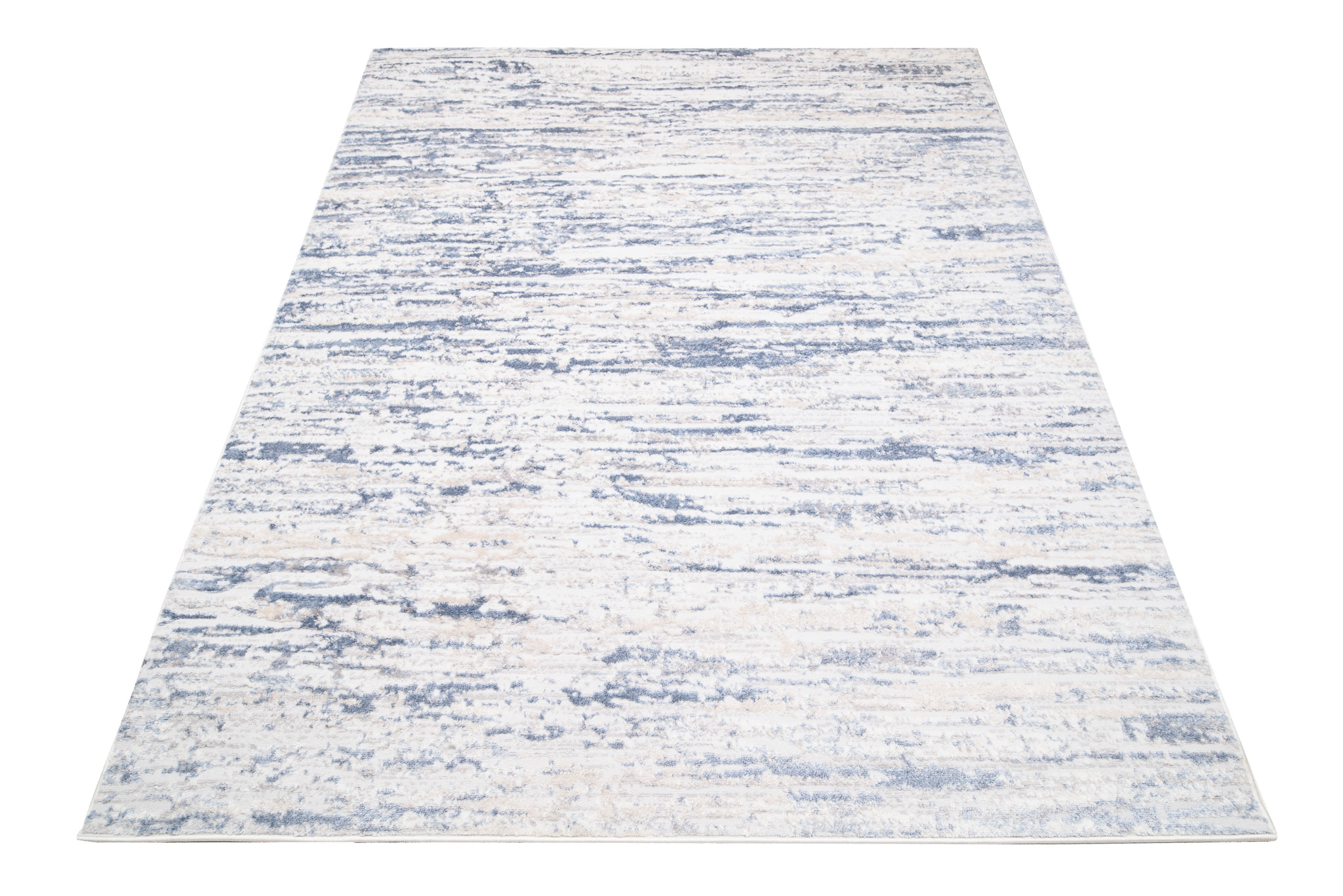 Alfombra Sky Azul Crema Moderno Rayas