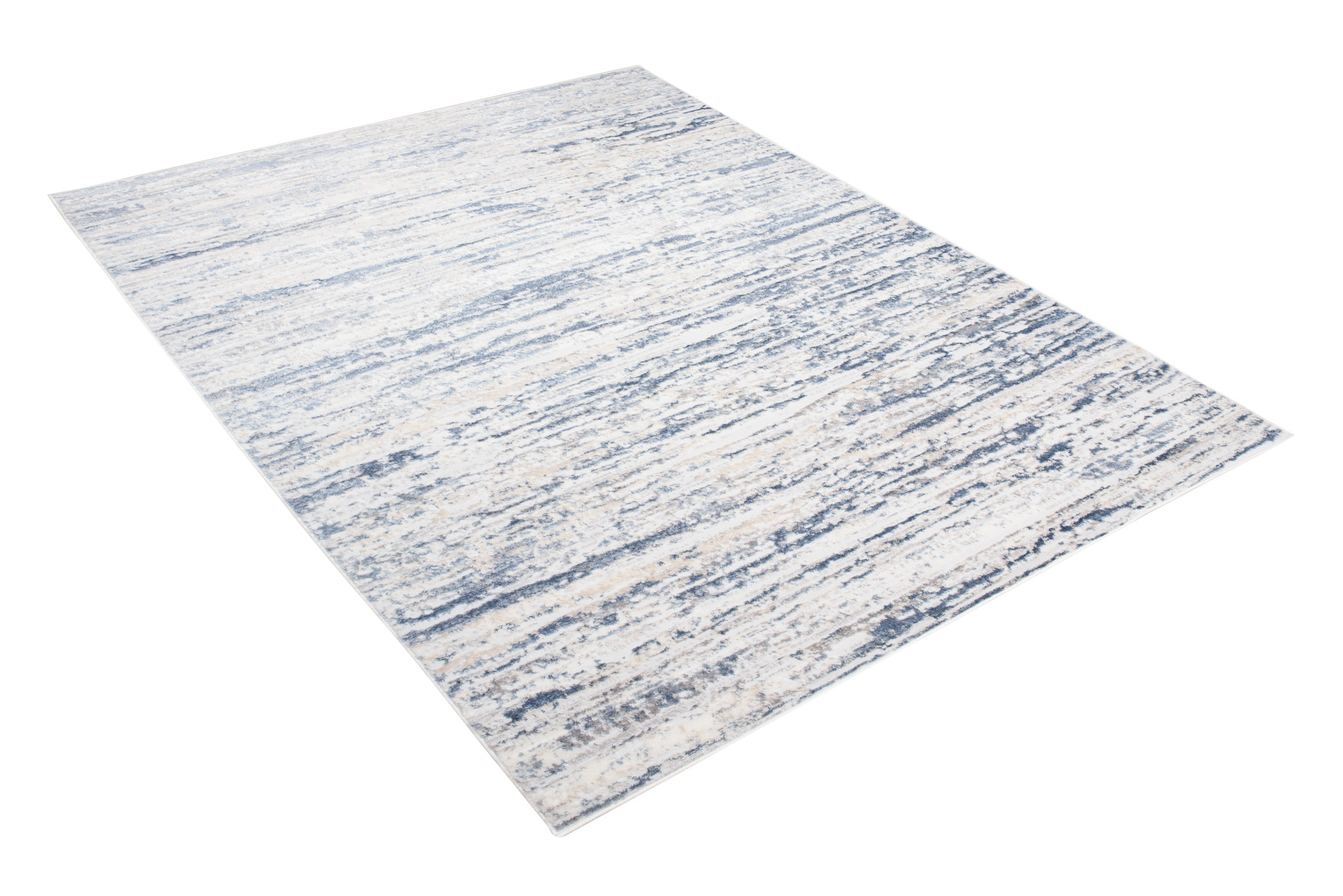 Alfombra Sky Azul Crema Moderno Rayas