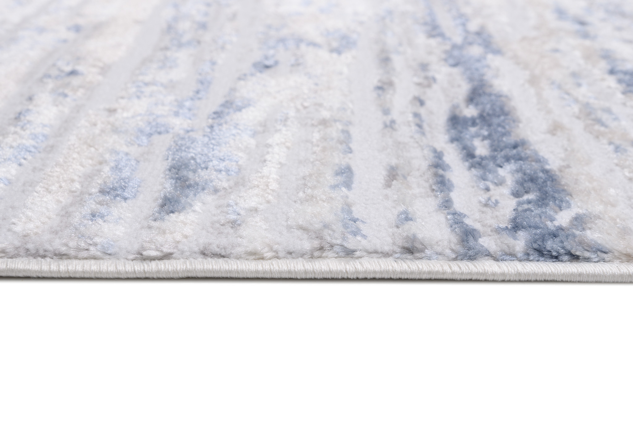 Alfombra Sky Azul Crema Moderno Rayas