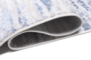 Alfombra Sky Azul Crema Moderno Rayas