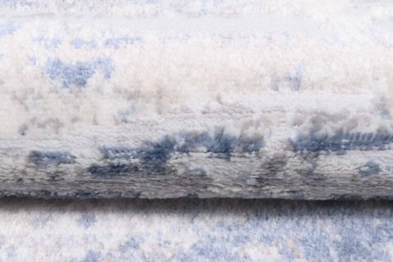 Alfombra Sky Azul Crema Moderno Rayas