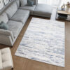 Alfombra Sky Azul Crema Moderno Rayas