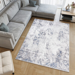 Alfombra Sky Azul Crema Vintage Diamantes