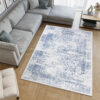 Alfombra Sky Azul Crema Moteado Vintage