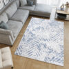 Alfombra Sky Azul Crema Moderno ZigZag