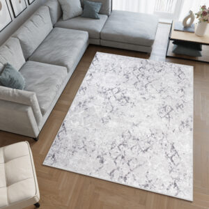 Alfombra Sky Gris Geométrico Diamantes