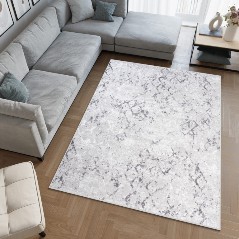 Alfombra Sky Gris Geométrico Diamantes