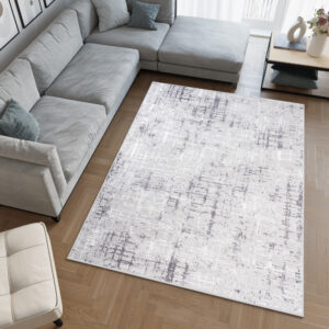 Alfombra Sky Gris Moderno Enrejado