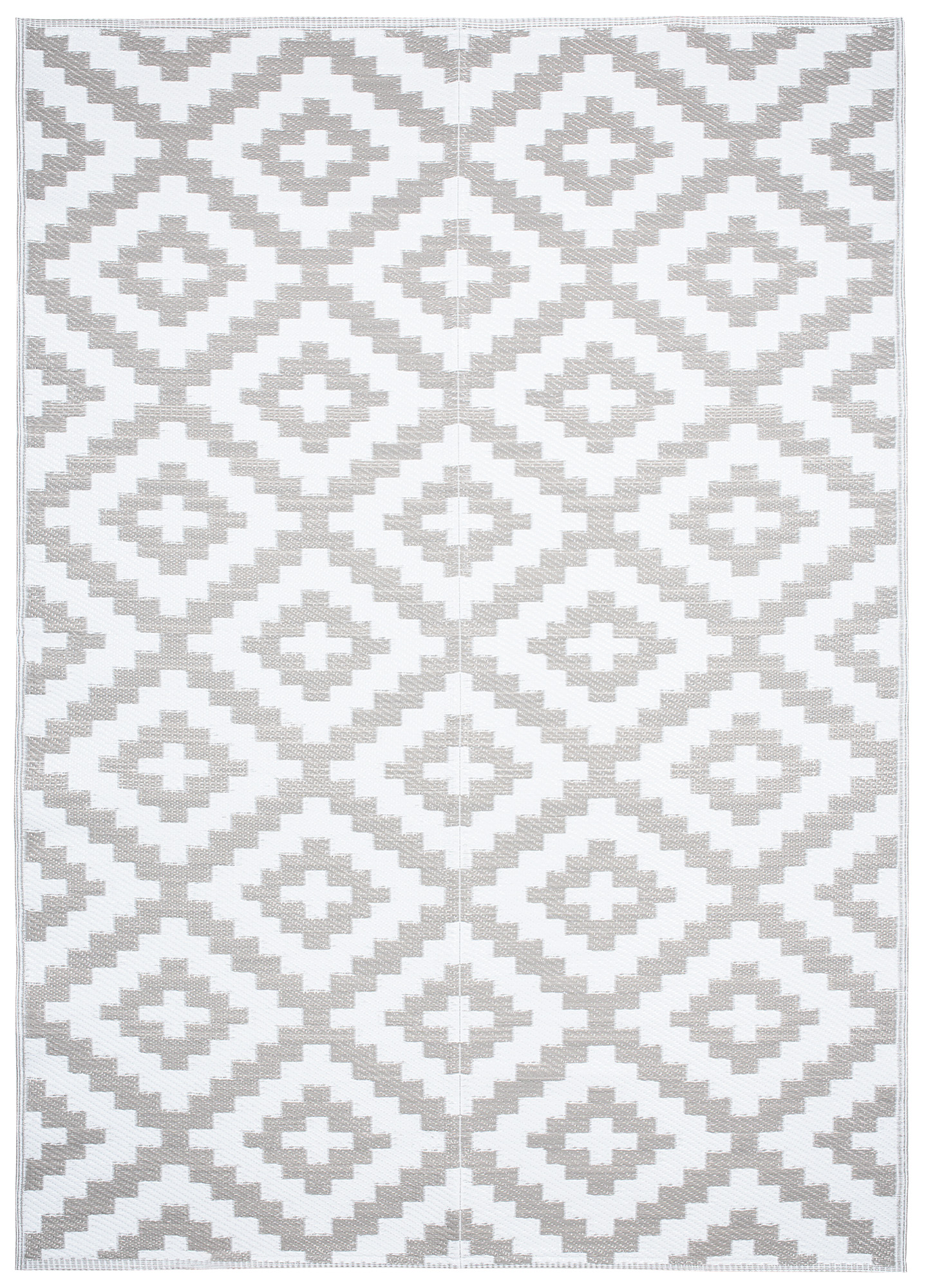 Alfombra Ibiza Exterior Reversible Impermeable Gris Blanco