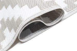 Alfombra Ibiza Exterior Reversible Impermeable Gris Blanco