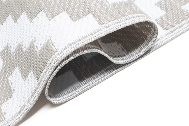 Alfombra Ibiza Exterior Reversible Impermeable Gris Blanco