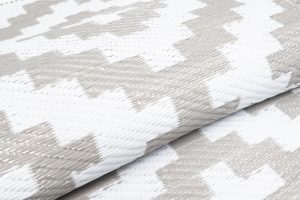 Alfombra Ibiza Exterior Reversible Impermeable Gris Blanco