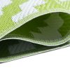 Alfombra Ibiza Exterior Reversible Impermeable Verde Blanco