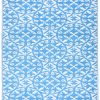 Alfombra Ibiza Plástico Reversible Impermeable Azul Marino Blanco Círculos