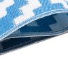 Alfombra Ibiza Exterior Reversible Impermeable Azul Marino Blanco