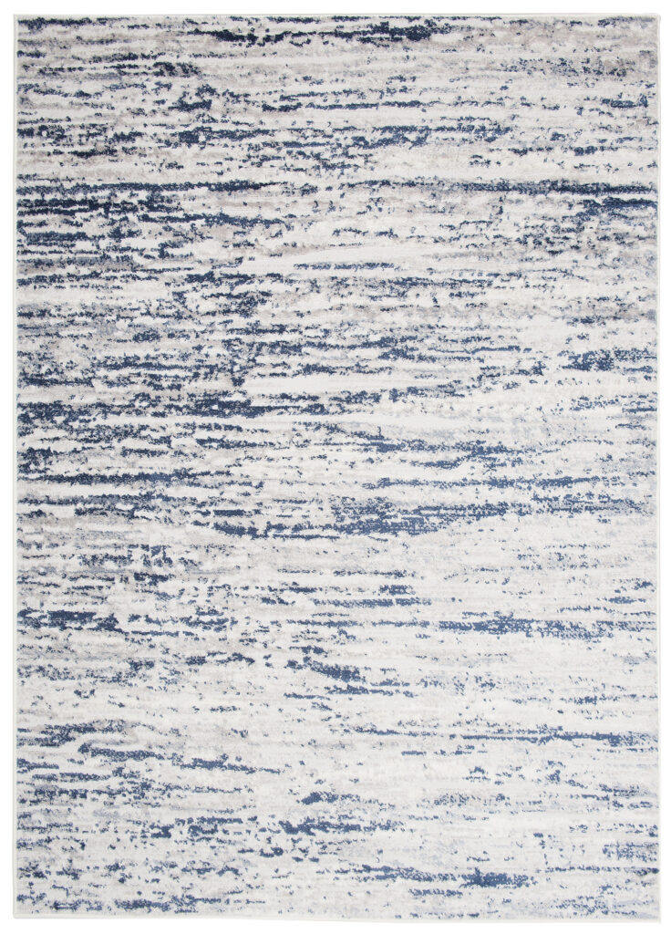 Alfombra Sky Azul Crema Moderno Líneas