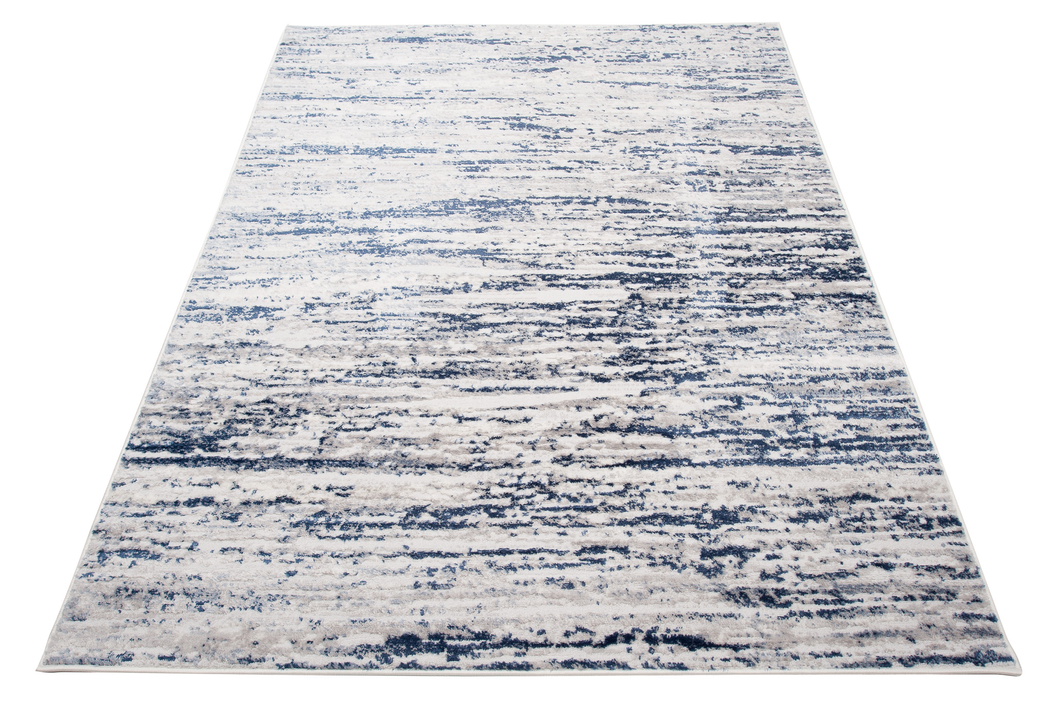 Alfombra Sky Azul Crema Moderno Líneas