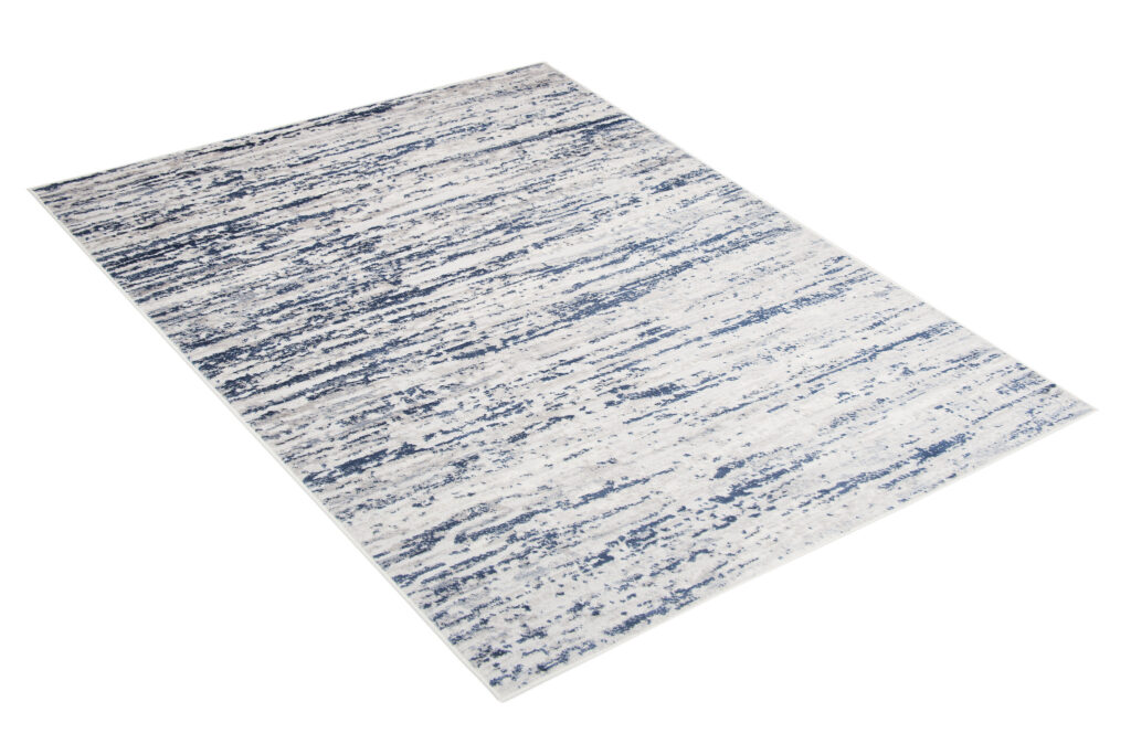 Alfombra Sky Azul Crema Moderno Líneas