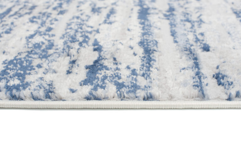 Alfombra Sky Azul Crema Moderno Líneas