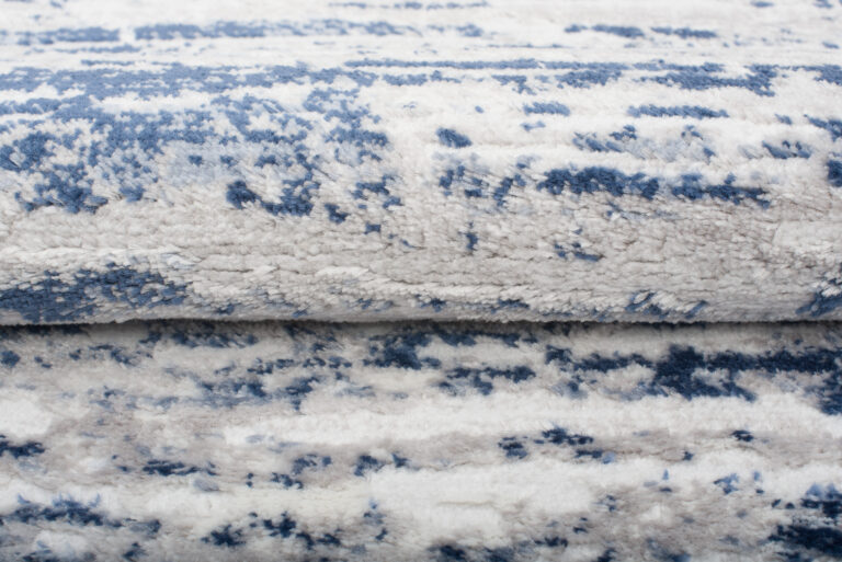 Alfombra Sky Azul Crema Moderno Líneas