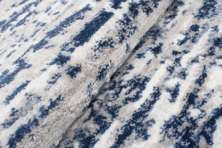 Alfombra Sky Azul Crema Moderno Líneas