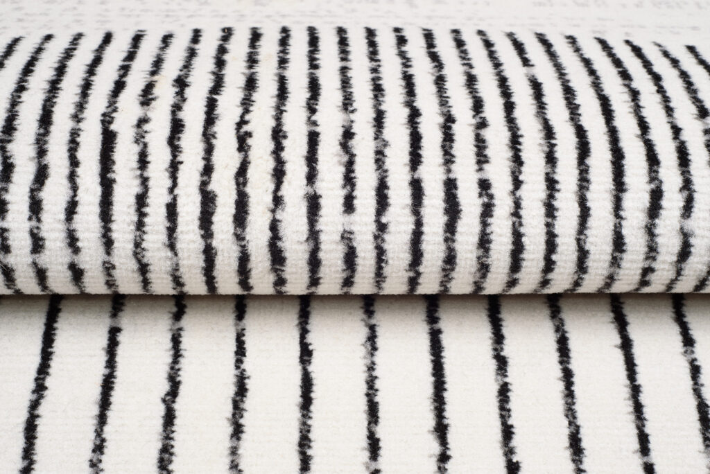 Alfombra Juno Crema Negro Círculo Líneas