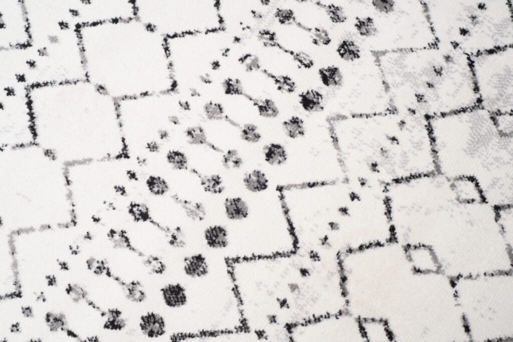 Alfombra Juno Crema Gris Líneas Étnico