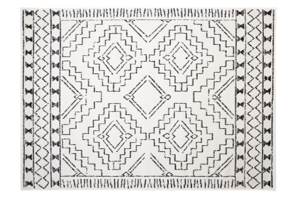 Alfombra Juno Crema Negro Geométrico