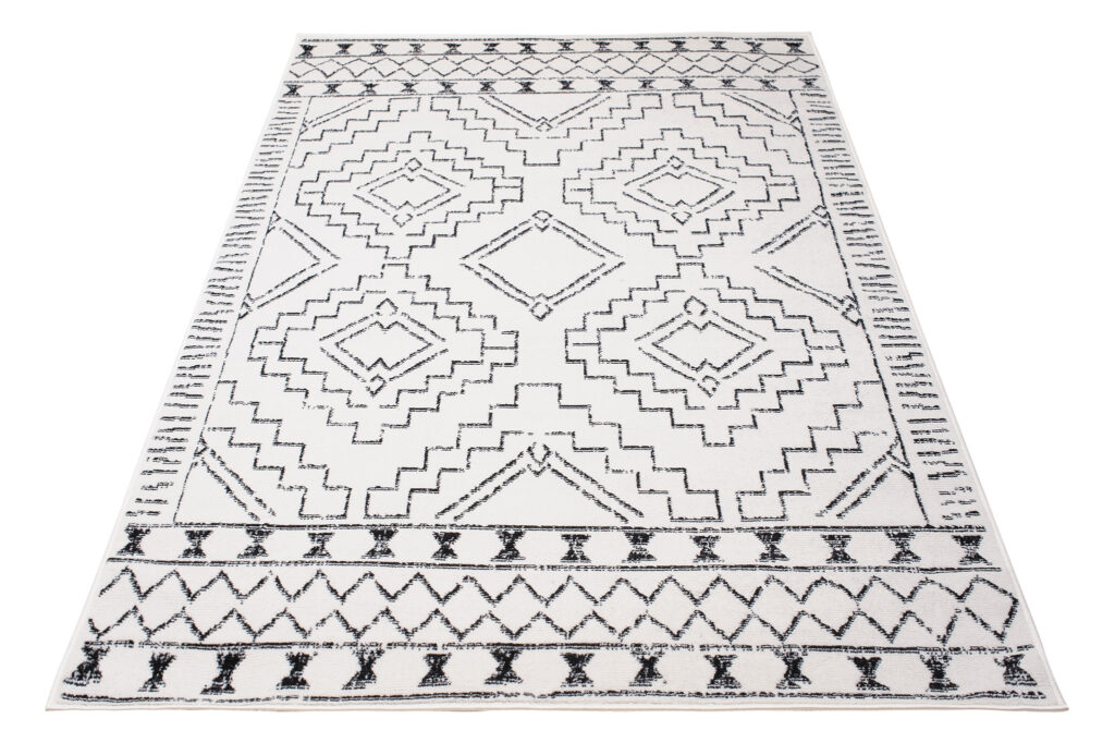 Alfombra Juno Crema Negro Geométrico