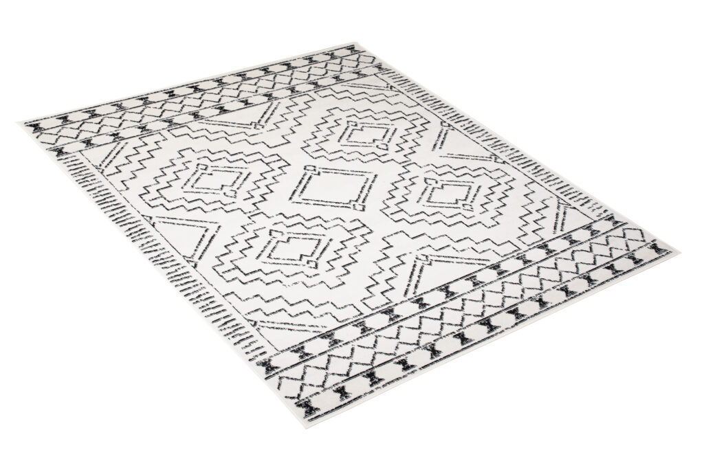 Alfombra Juno Crema Negro Geométrico