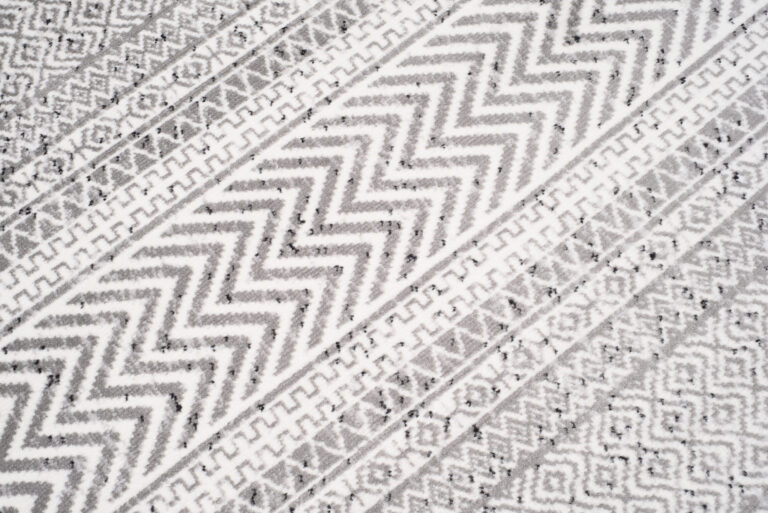 Teppich Juno Kurzflor Ethno Design Grau Creme Schwarz