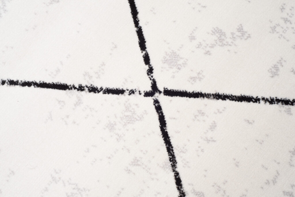 Alfombra Juno Crema Negro Geométrico Rombos