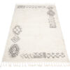 Alfombra Boho con Borlas Crema Étnico Shaggy