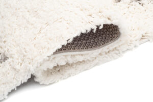 Alfombra Boho con Borlas Crema Étnico Shaggy