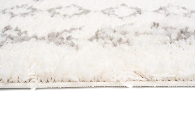 Alfombra Boho con Borlas Crema Geométrico Shaggy