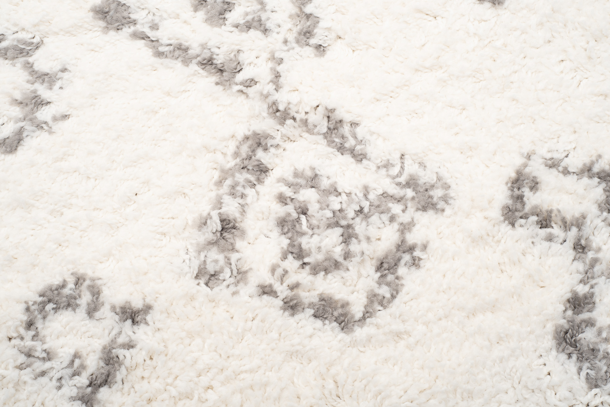 Alfombra Boho con Borlas Crema Geométrico Shaggy