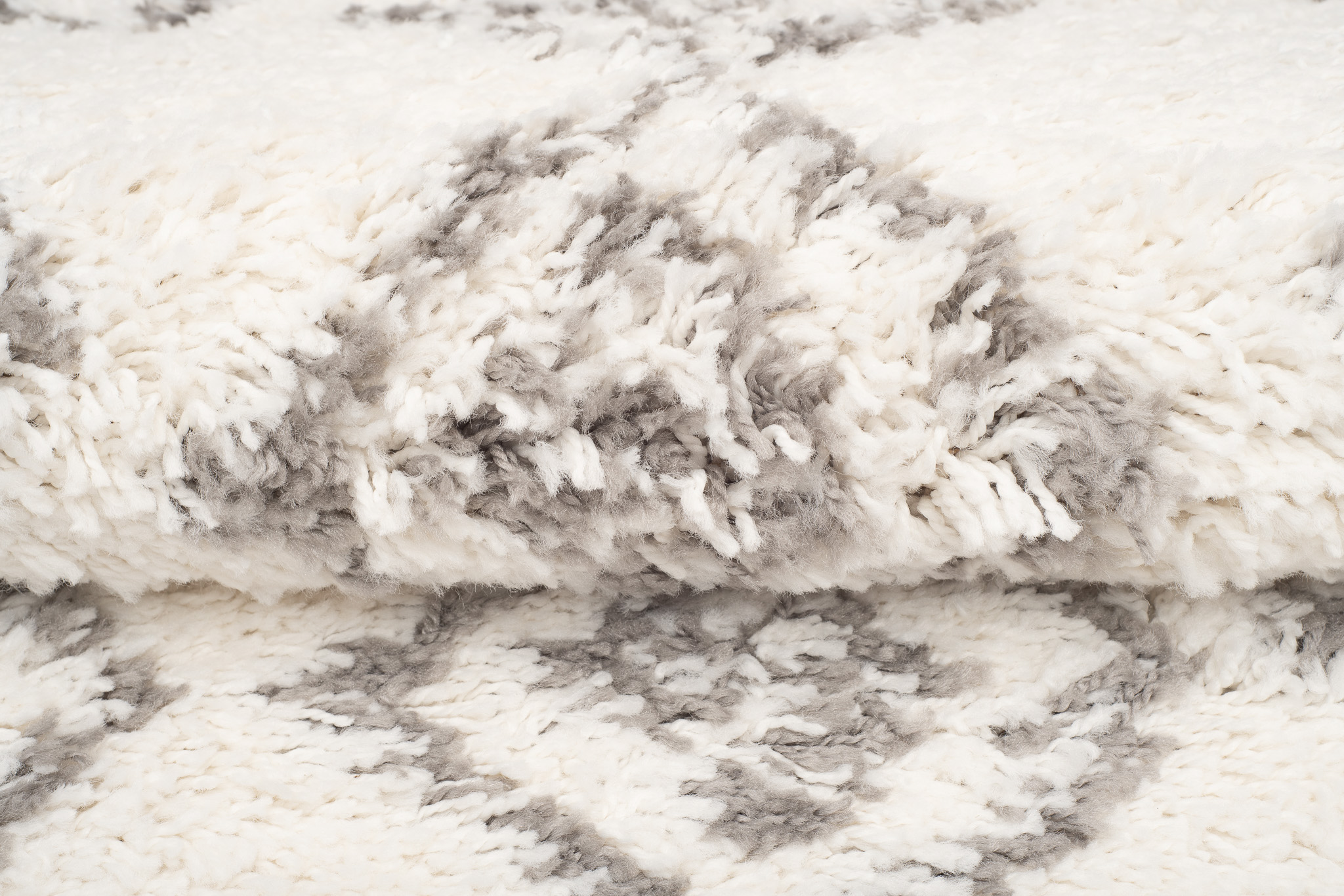 Alfombra Boho con Borlas Crema Geométrico Shaggy