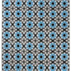 Alfombra Maya Gris Azul Floral Mosaico