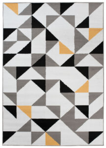 Alfombra Maya Blanco Amarillo Triángulos