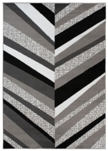 Alfombra Maya Gris Geométrico Líneas