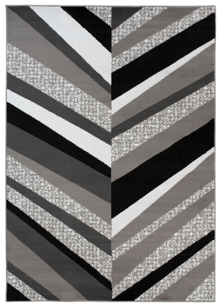 Alfombra Maya Gris Geométrico Líneas