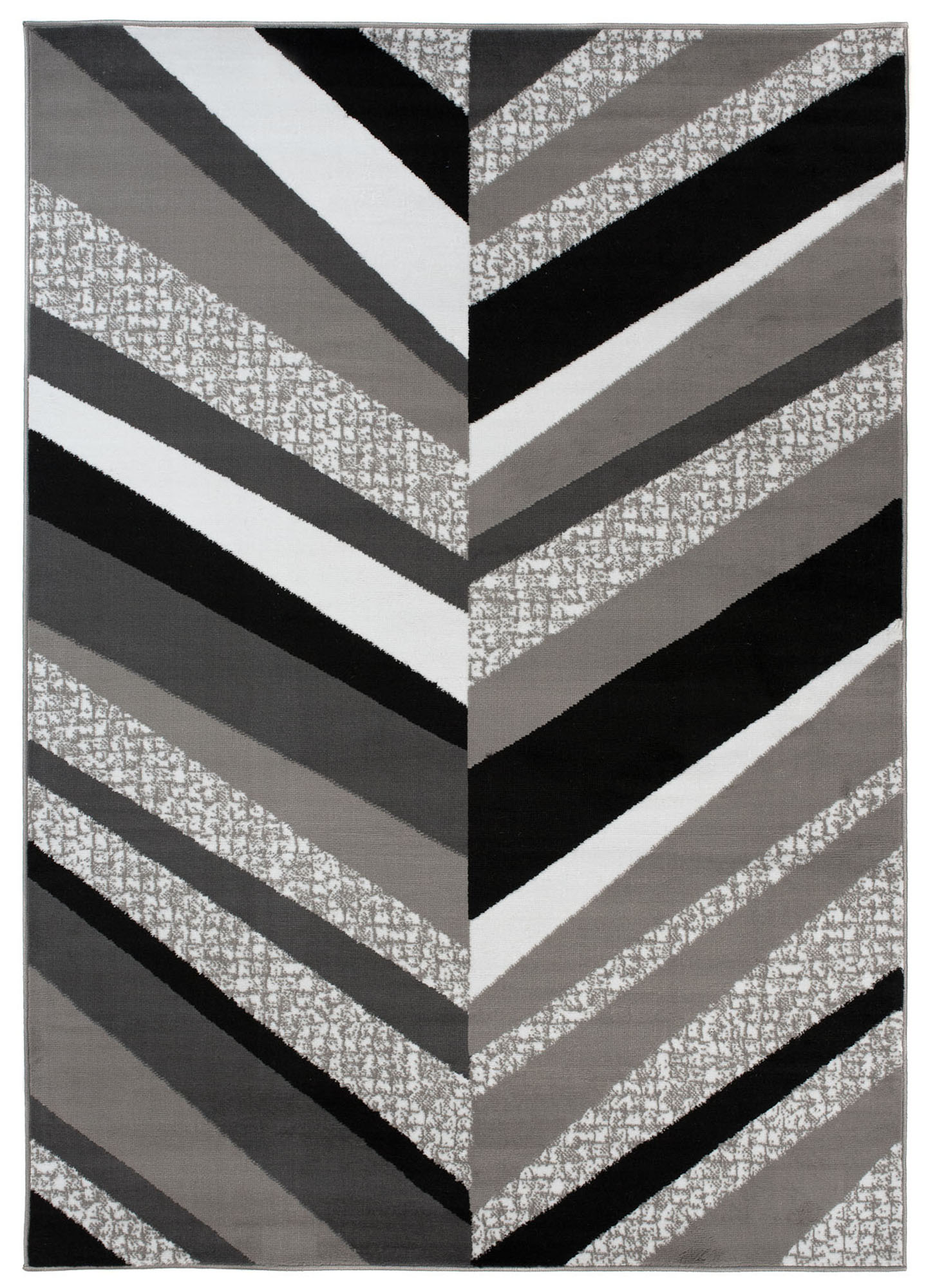 Alfombra Maya Gris Geométrico Líneas