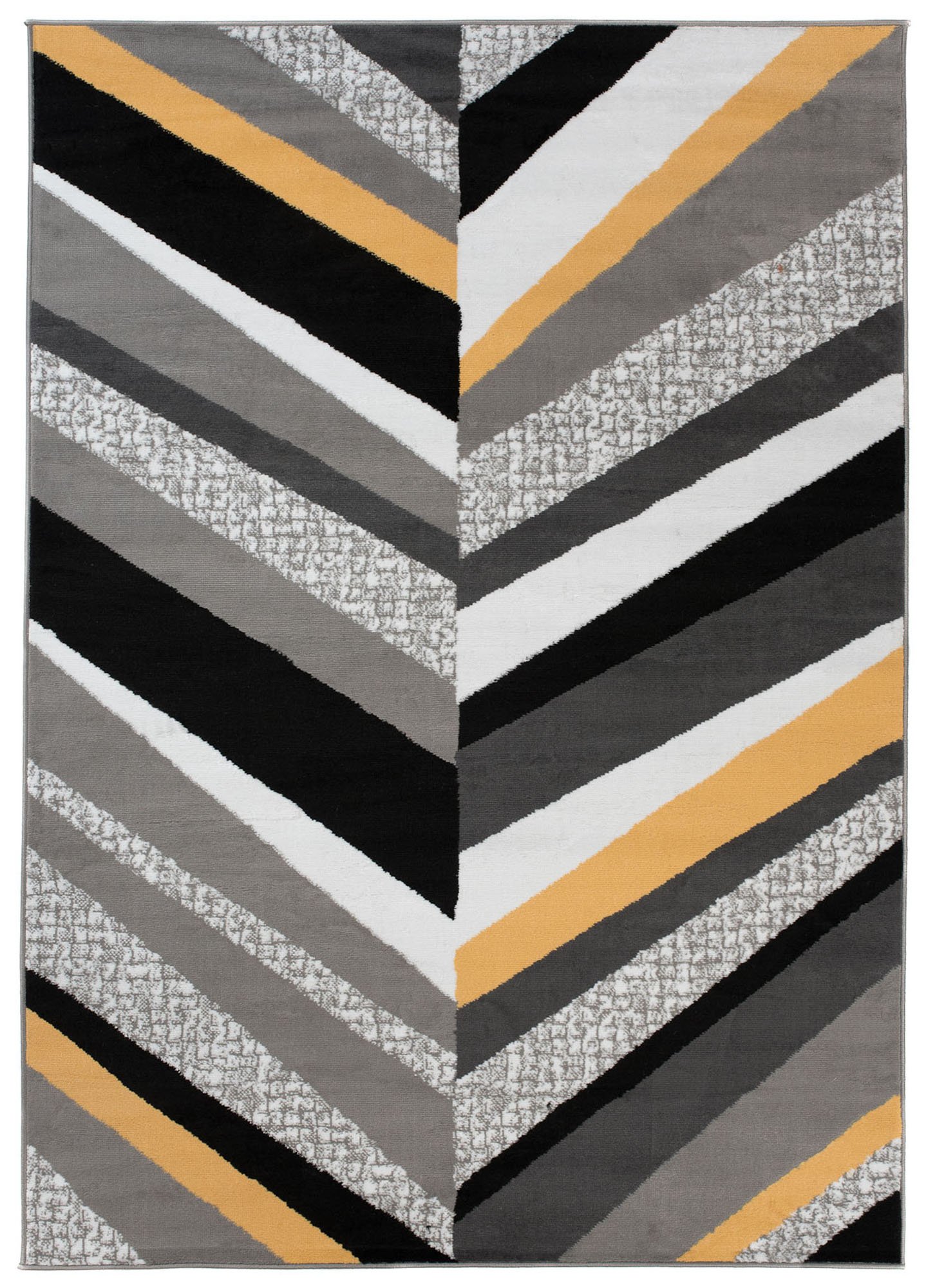 Alfombra Maya Gris Amarillo Geométrico Líneas