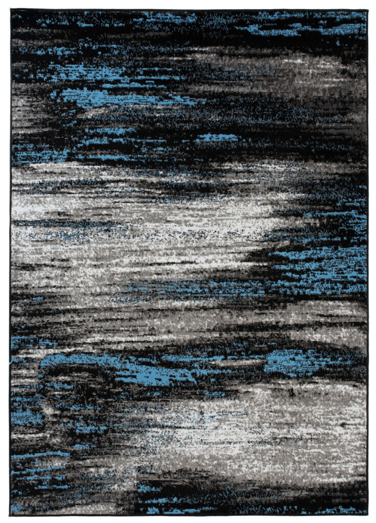 Alfombra Maya Gris Azul Abstracto