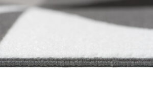 Alfombra Maya Gris Blanco Trapecios Cuadrados