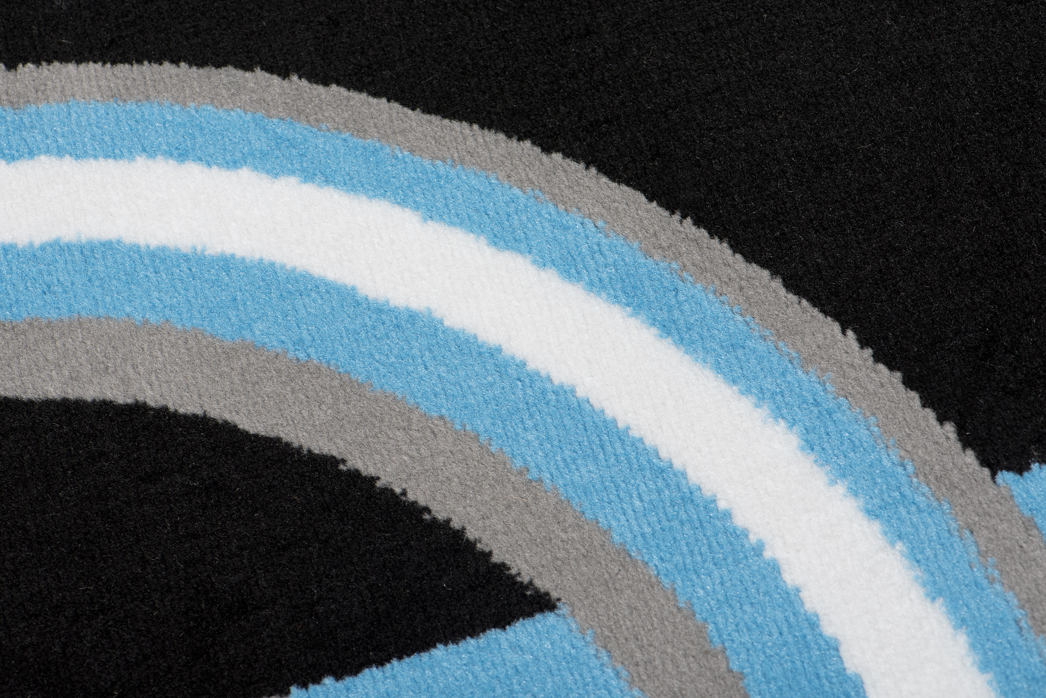 Alfombra Maya Gris Azul Geométrico Círculos