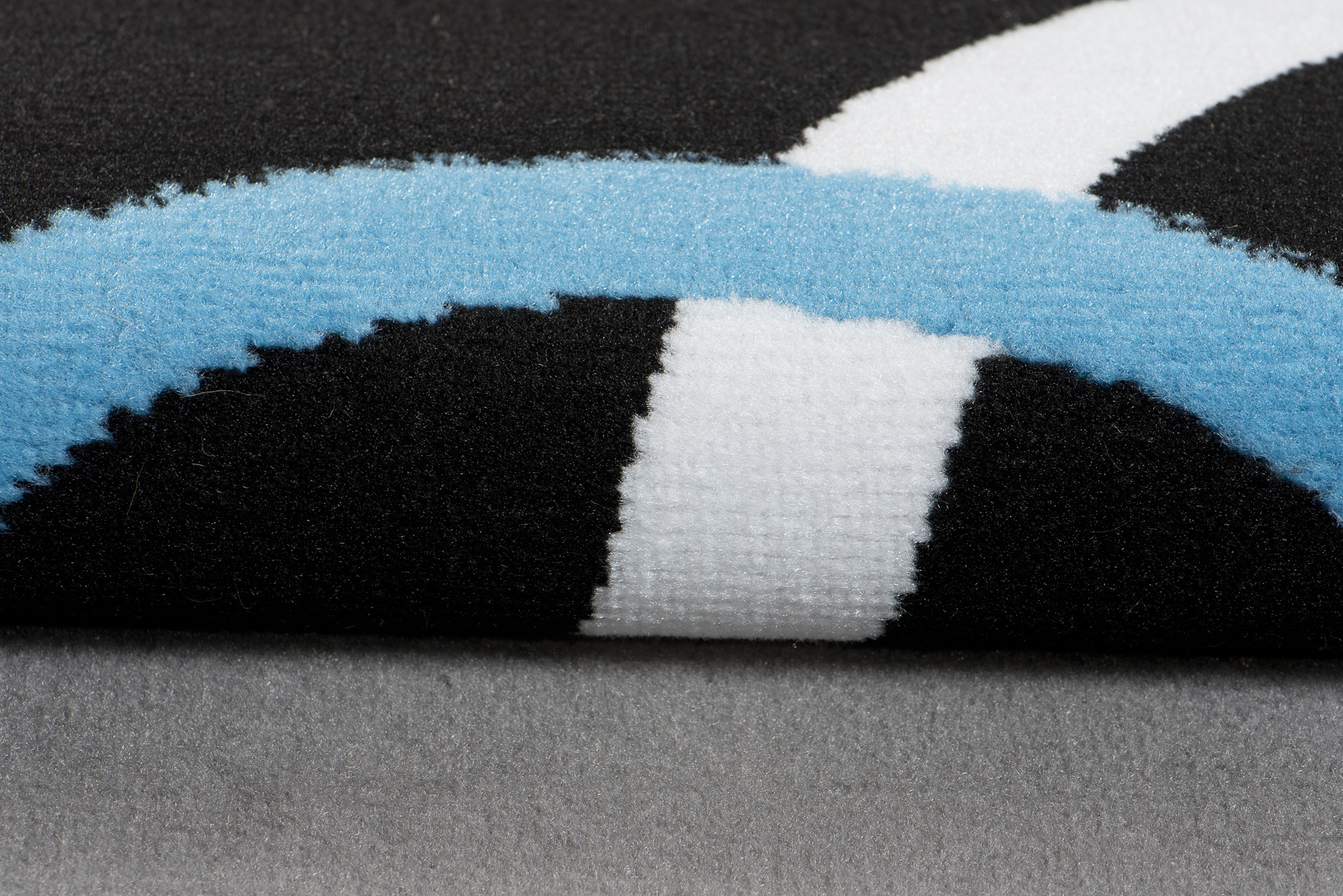 Alfombra Maya Gris Azul Geométrico Círculos